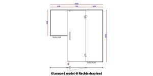 Glaswand model 8
